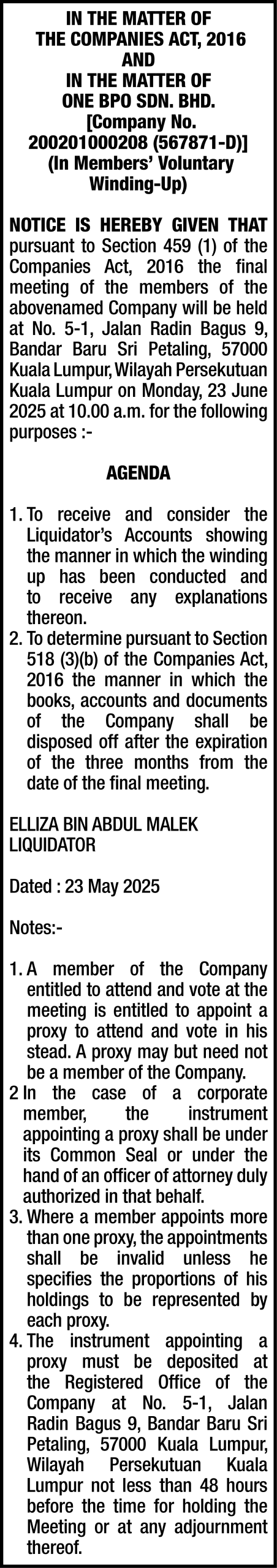 ANC BUSINESS MANAGEMENT SDN BHD