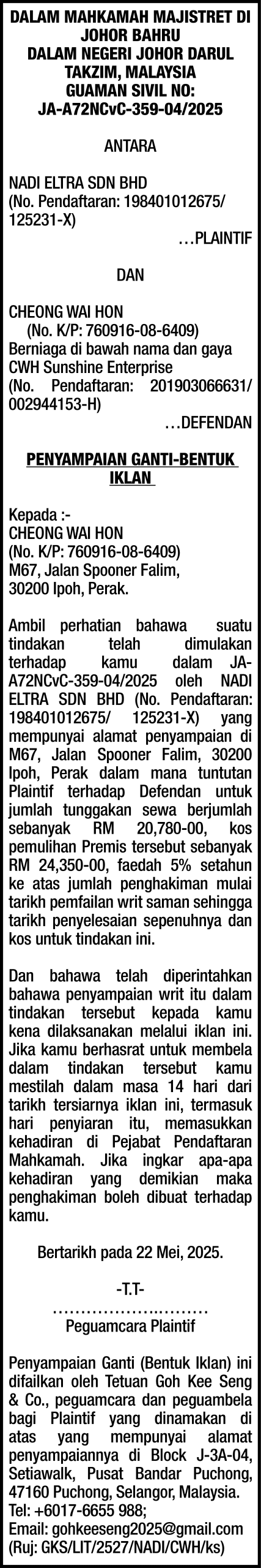 GOH KEE SENG & CO