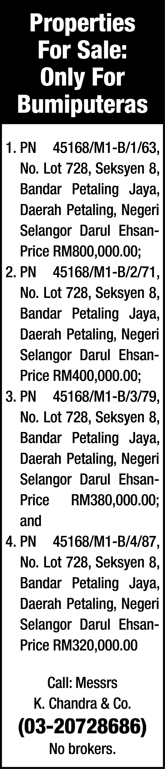 K. CHANDRA & CO.