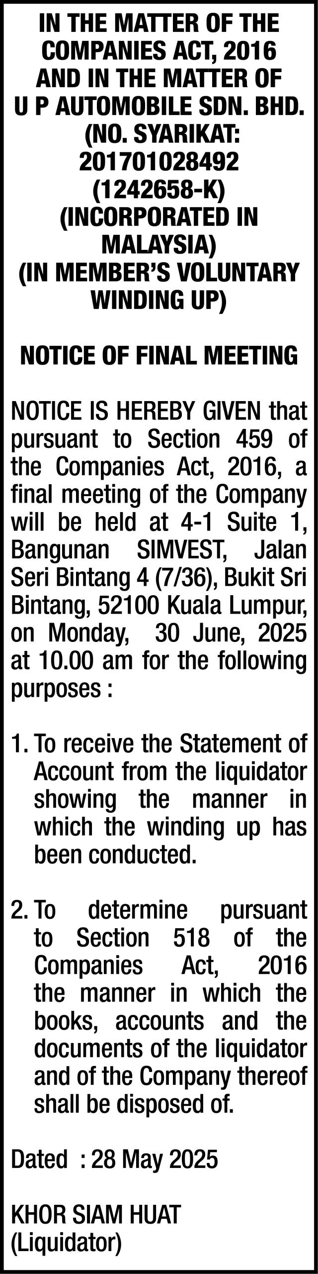 SIMON KHOR & CO