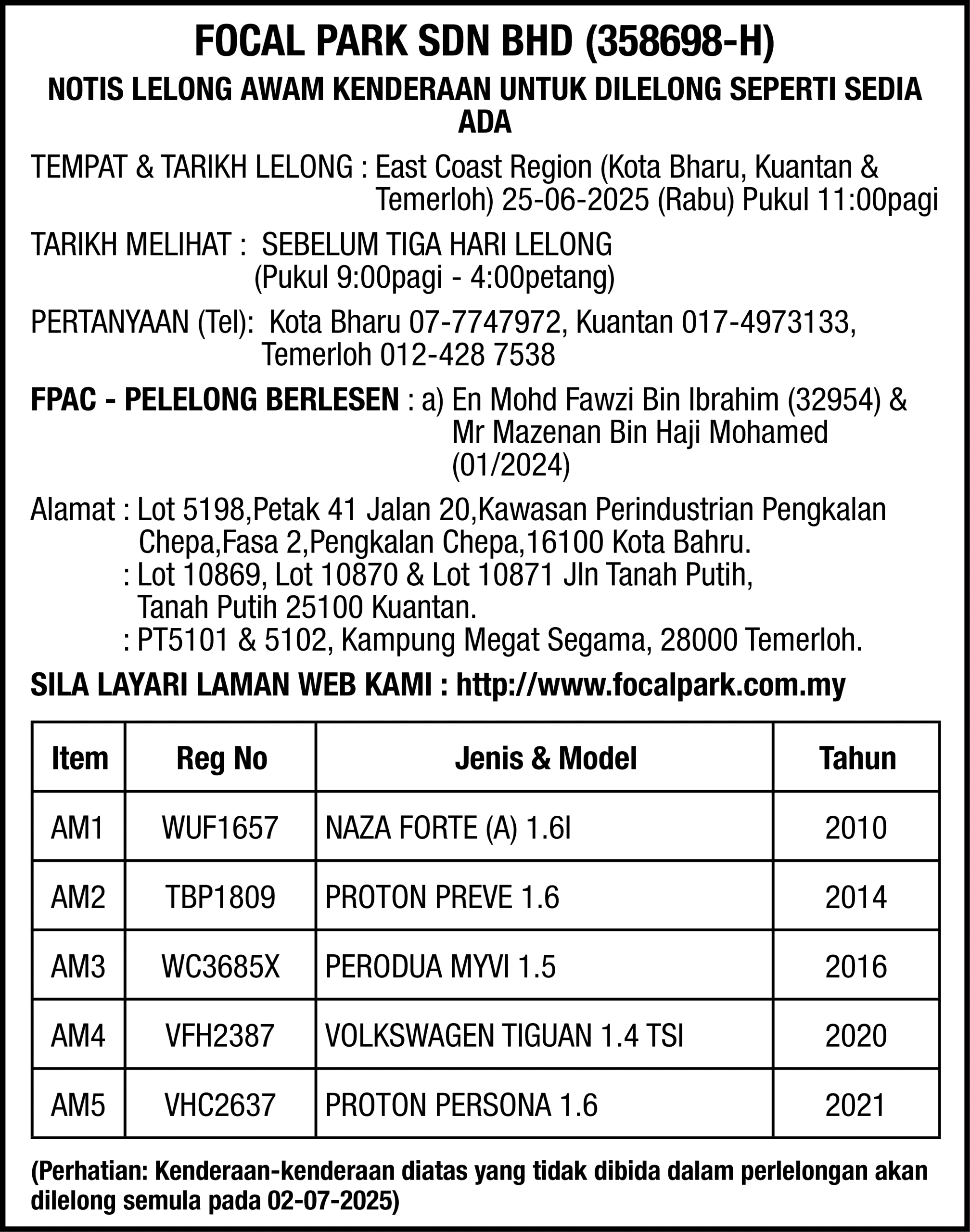 FOCAL PARK SDN BHD