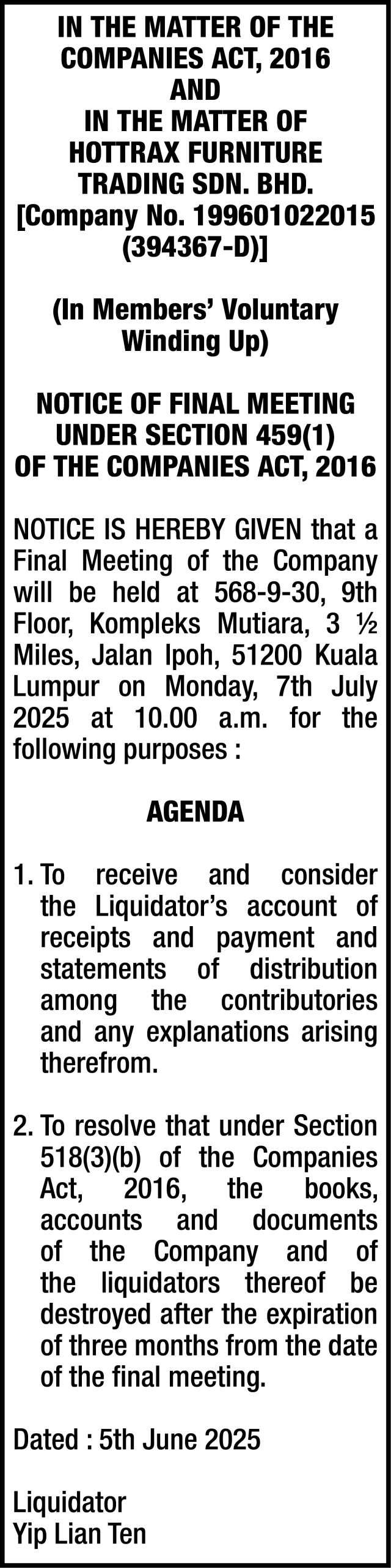 SIM & CO MANAGEMENT SERVICES SDN BHD