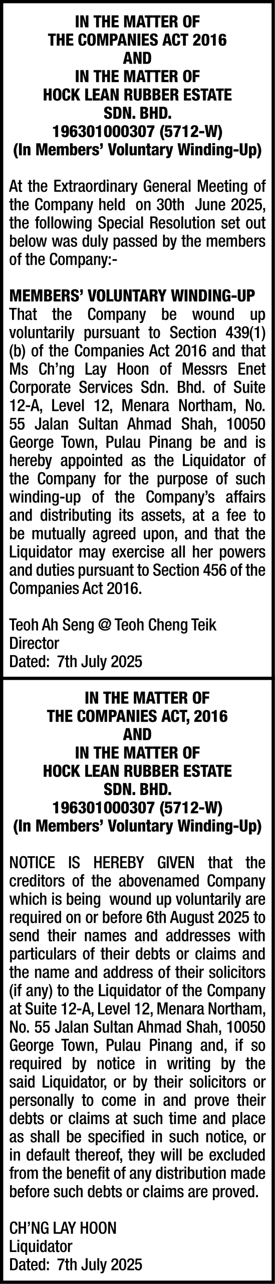 ENET CORPORATE SERVICES SDN BHD