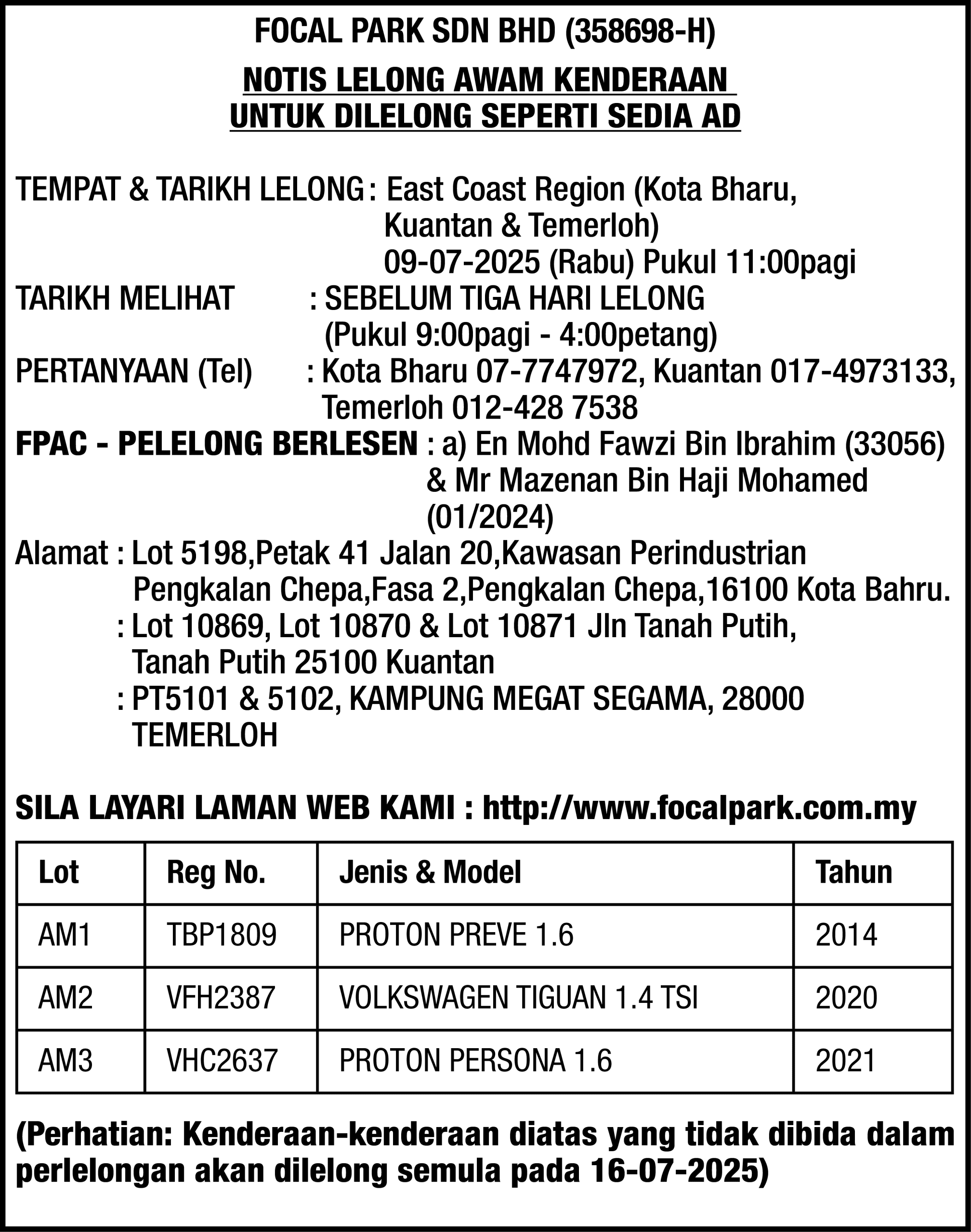 FOCAL PARK SDN BHD