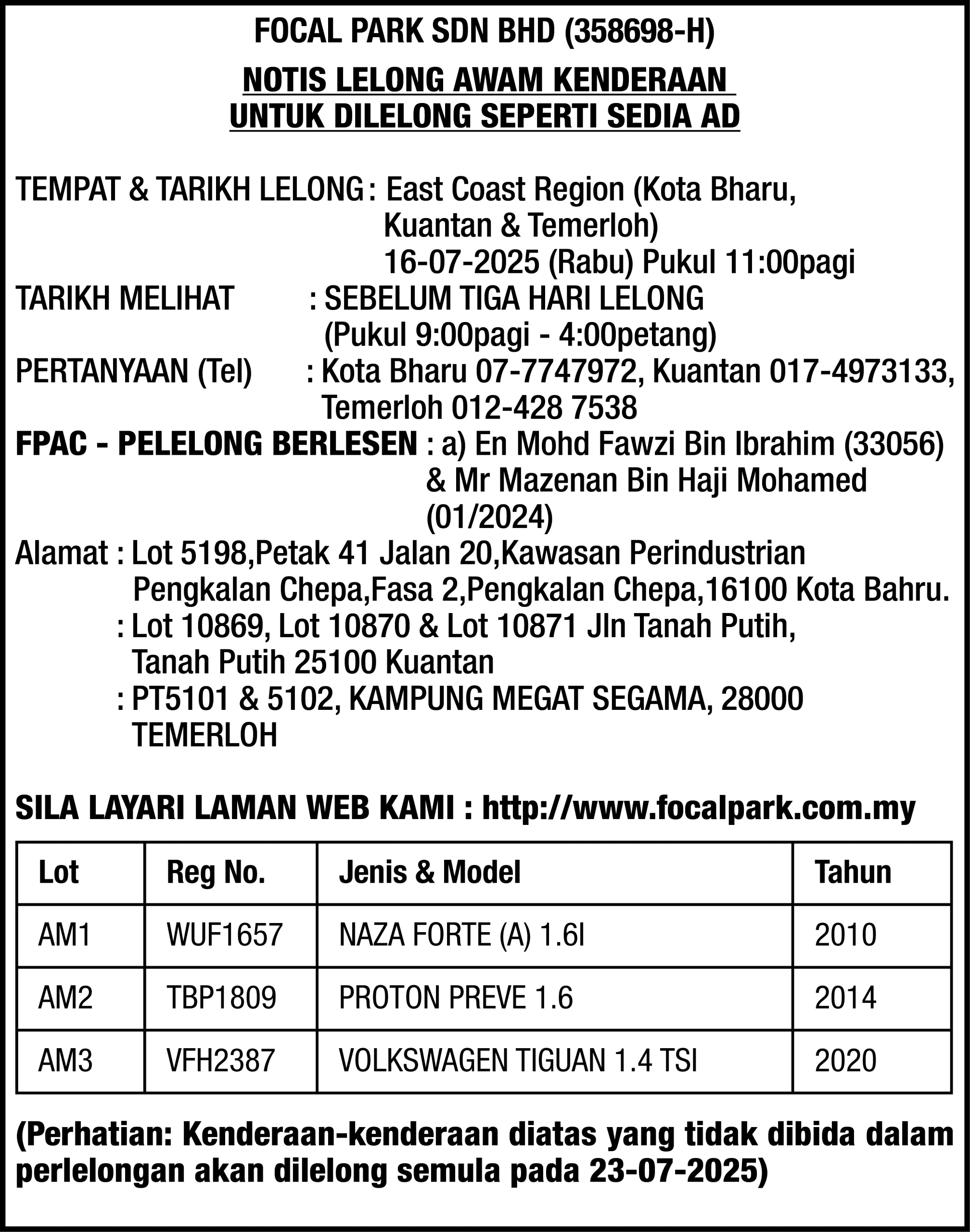 FOCAL PARK SDN BHD